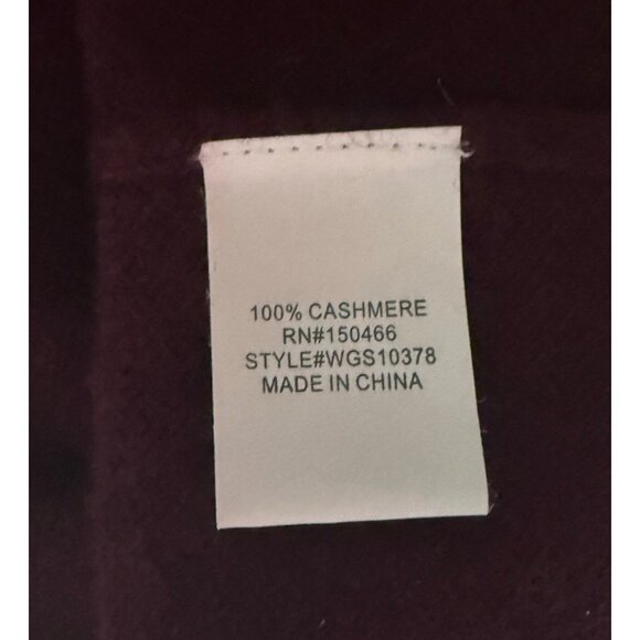 41 Hawthorn 100% Cashmere Burgundy V-Neck Long Sleeve Pullover Sweater M - Picture 7 of 9